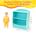 Organisateur de rangement, bibliothèque enfant en bois à 2 niveaux, étagère multi-casier, armoire de rangement pour chambre d'enfant, maternelle, école