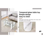 MAYEERTY Ensemble de salle à manger moderne 6 pièces, table rectangulaire, 4 chaises et un banc