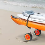Chariot de kayak VEVOR, capacité de charge de 113 kg, chariot de canoë avec pneus en caoutchouc plein de 19 cm et béquille, multicolore
