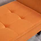 MAYEERTY Banc de rangement en velours, banc capitonné avec pieds en bois massif, ottoman multi-usage pour chambre à coucher, salon, couloir, gris