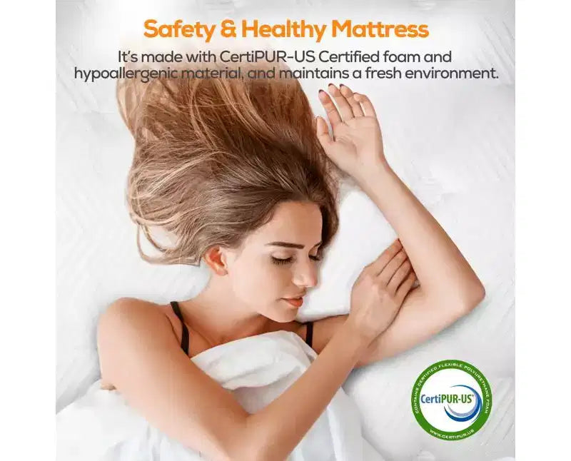 Matelas en promotion : Matelas hybride Queen 14 po dans une boîte, mousse à mémoire de forme au gel + ressorts ensachés, rafraîchissant, fermeté moyenne, soulagement de la pression, isolation des mouvements, CertiPUR-US