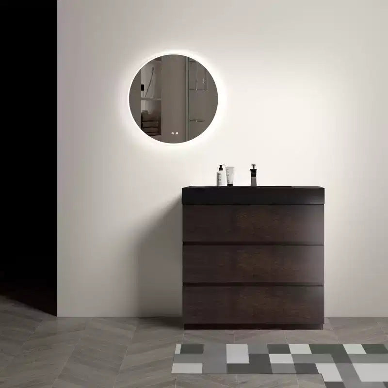 Meuble de salle de bain 36 pouces avec lavabo, meuble-lavabo autoportant avec évier, armoire de rangement avec tiroir pour salle de bain