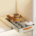 Slide Out Under Sink Cabinet Organizer, Stainless Steel Pull Out Shelves, Drainage Tray Rack, Pull Out Drawers for Kitchen Bathroom Pantry Cabinets