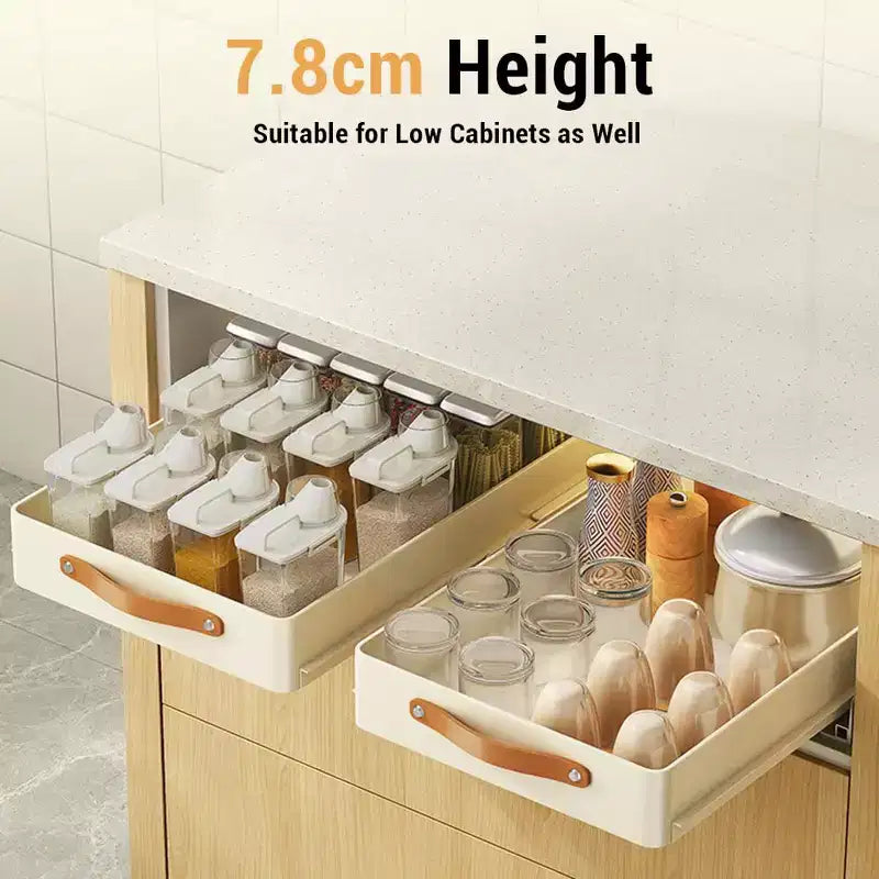 Organisateur coulissant de meuble sous évier, étagères coulissantes en acier inoxydable, égouttoir, tiroirs coulissants pour armoires de cuisine, salle de bain et cellier