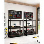 Étagères de rangement pour garage, étagères modulables, capacité de 900 kg, racks de rangement métalliques pour entrepôt, cellier, sous-sol