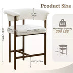 Chaise de salle à manger en bois KERDOM, lot de 1, chaise de salle à manger moderne en tissu rembourré, coussin d'assise large sans accoudoirs, chaise de salle à manger de ferme, beige