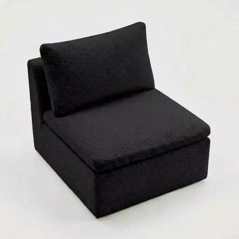 COZONY 140 Canapé modulable Cloud avec ottoman, mousse à mémoire de forme haute densité et tissu chenille, design en U avec double méridienne