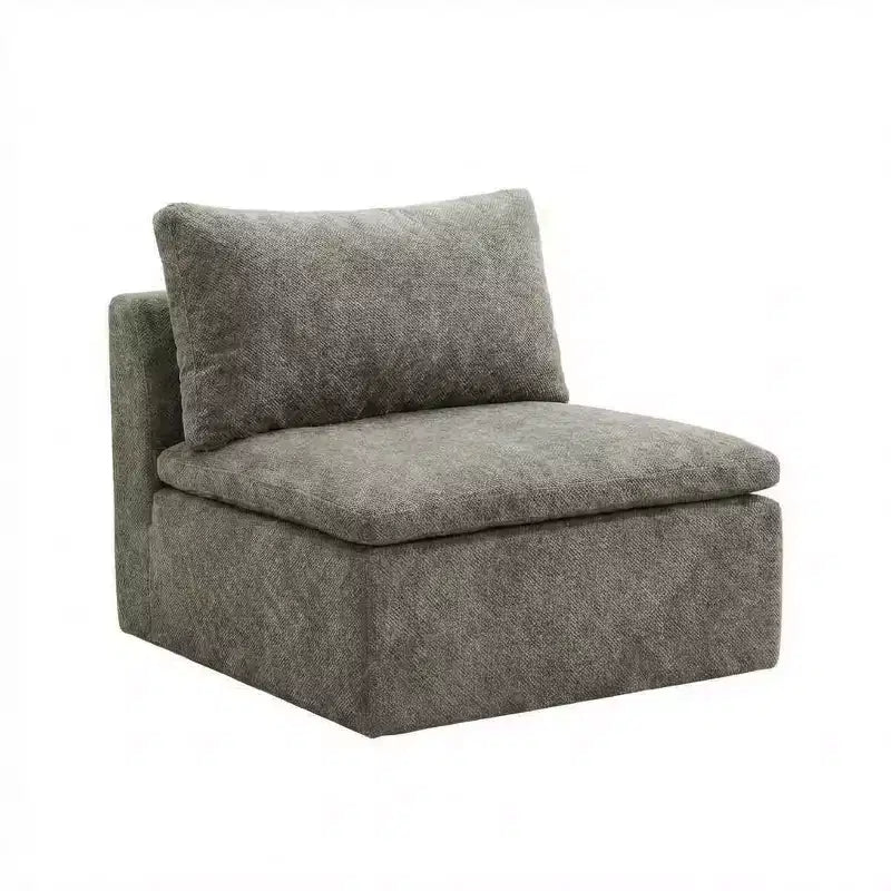 COZONY 140 Canapé modulable Cloud avec ottoman, mousse à mémoire de forme haute densité et tissu chenille, design en U avec double méridienne