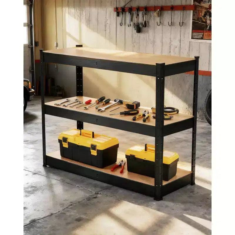 Étagères de rangement robustes à 5 niveaux pour garage, capacité de charge de 907 kg, racks utilitaires en métal réglables pour garage/entrepôt/garde-manger/sous-sol