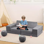 Canapé de jeu modulaire 12 pièces pour enfants, canapé sectionnel créatif pour salle de jeux et chambre à coucher, canapé pour tout-petits pour dormir, lire et jouer imaginatif