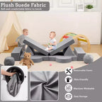 Canapé de jeu modulaire 12 pièces pour enfants, canapé sectionnel créatif pour salle de jeux et chambre à coucher, canapé pour tout-petits pour dormir, lire et jouer imaginatif