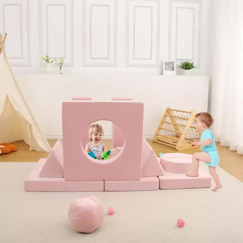 Canapé de jeu modulaire 12 pièces pour enfants, canapé sectionnel créatif pour salle de jeux et chambre à coucher, canapé pour tout-petits pour dormir, lire et jouer imaginatif