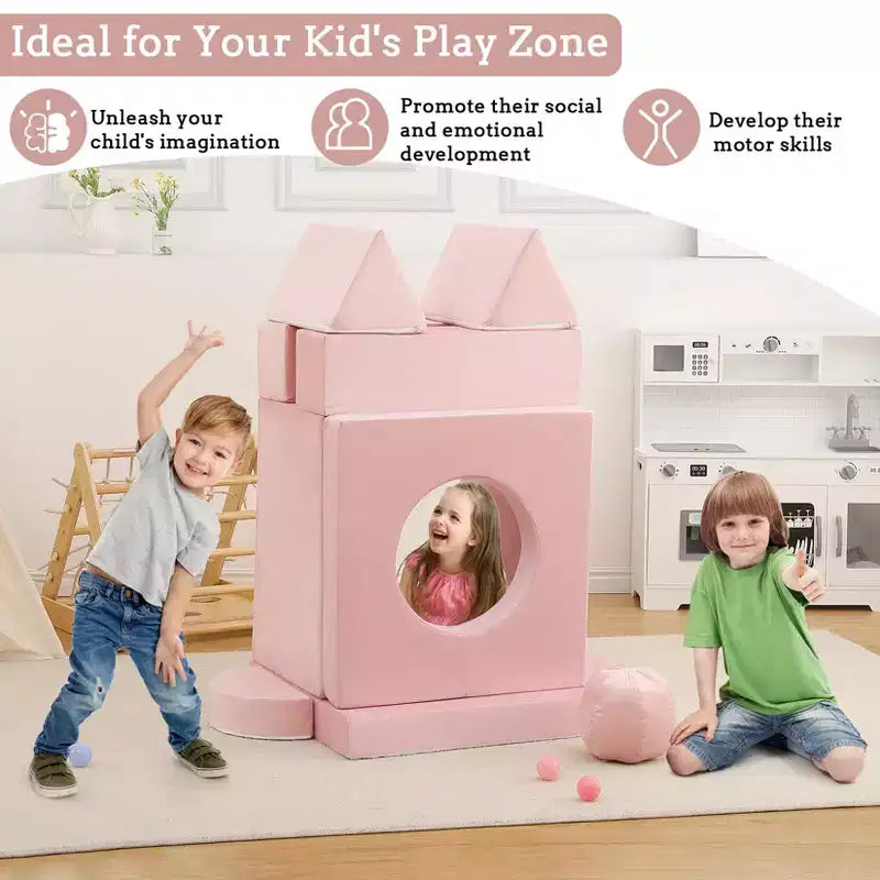 Canapé de jeu modulaire 12 pièces pour enfants, canapé sectionnel créatif pour salle de jeux et chambre à coucher, canapé pour tout-petits pour dormir, lire et jouer imaginatif