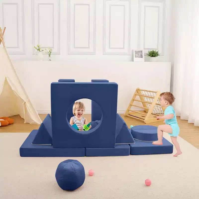 Canapé de jeu modulaire 12 pièces pour enfants, canapé sectionnel créatif pour salle de jeux et chambre à coucher, canapé pour tout-petits pour dormir, lire et jouer imaginatif