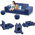 12PCS Modular Kids Play Couch,Creative Child Sectional Sofa for Playroom & Bedroom, Toddler Couch for Sleeping, Reading & Imaginative Play