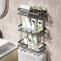 3-Tier Over The Toilet Storage Rack, Bathroom Organizer Shelf with Metal Wire Design, Toilet Shelf for Toiletries, Towels & Cleaning Supplies