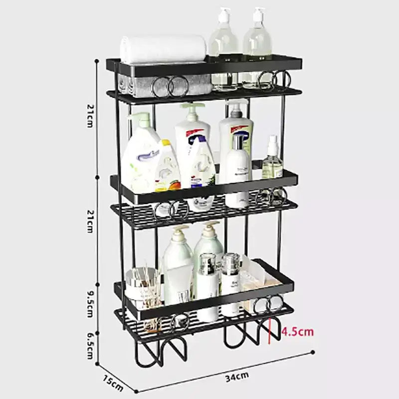 Étagère de rangement 3 niveaux à poser au-dessus des toilettes, Organisateur de salle de bain avec design en fil métallique, Étagère pour articles de toilette, serviettes et produits de nettoyage