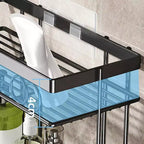 Étagère de rangement 3 niveaux à poser au-dessus des toilettes, Organisateur de salle de bain avec design en fil métallique, Étagère pour articles de toilette, serviettes et produits de nettoyage