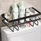 Étagère de rangement 3 niveaux à poser au-dessus des toilettes, Organisateur de salle de bain avec design en fil métallique, Étagère pour articles de toilette, serviettes et produits de nettoyage