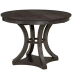Ensemble de salle à manger rond extensible pour 4 personnes, ensemble de salle à manger rétro fonctionnel en bois 5 pièces avec 4 chaises rembourrées pour la cuisine
