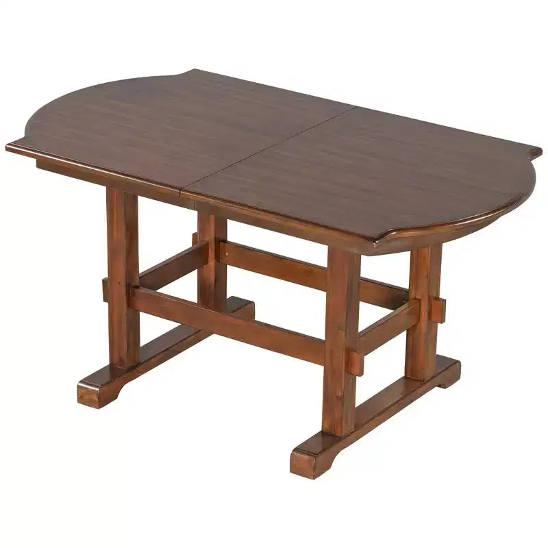 Ensemble table à manger extensible en bois avec banc, ensemble de table de cuisine 6 pièces avec rallonge amovible et 4 chaises de salle à manger rembourrées, beige, expresso