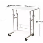 Petit bureau debout réglable en hauteur, bureau mobile pour ordinateur portable, table d'ordinateur portable pour le bureau à domicile et le tapis de marche