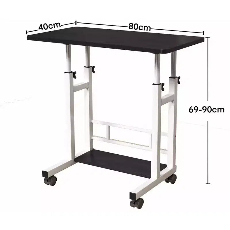 Petit bureau debout réglable en hauteur, bureau mobile pour ordinateur portable, table d'ordinateur portable pour le bureau à domicile et le tapis de marche