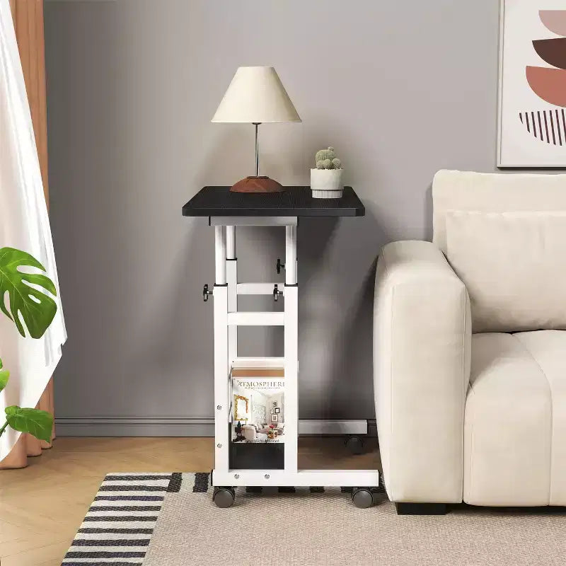 Petit bureau debout réglable en hauteur, bureau mobile pour ordinateur portable, table d'ordinateur portable pour le bureau à domicile et le tapis de marche