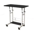 Small Standing Desk Adjustable Height, Mobile Stand Up Desk for Laptop, Portable Computer Table for Home Office Work and Walking Pad Treadmill