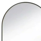 Miroir d'appoint HomeRoots 35 à cadre arqué en métal noir