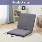 Fauteuil de relaxation pliable 83x41x17.5cm, 6 positions réglables, assise rembourrée en coton pour salon et terrasse