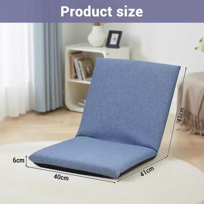 Fauteuil de relaxation pliable 83x41x17.5cm, 6 positions réglables, assise rembourrée en coton pour salon et terrasse
