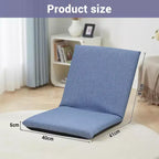 Fauteuil de relaxation pliable 83x41x17.5cm, 6 positions réglables, assise rembourrée en coton pour salon et terrasse