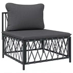 vidaXL Outdoor Sofa Set Solid Acacia Wood and Polyester Natural