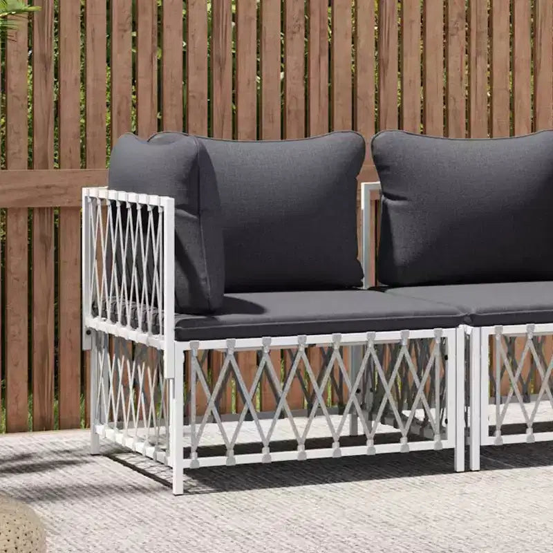 vidaXL Salon de jardin en acacia massif et polyester Naturel