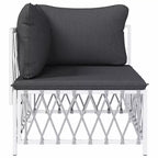 vidaXL Salon de jardin en acacia massif et polyester Naturel