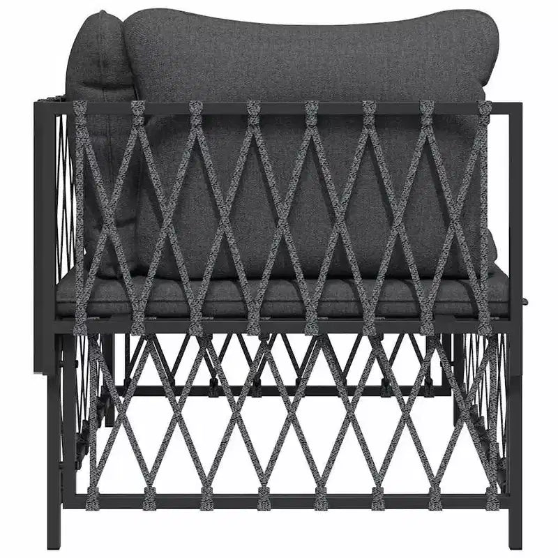 vidaXL Salon de jardin en acacia massif et polyester Naturel
