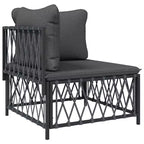 vidaXL Salon de jardin en acacia massif et polyester Naturel