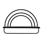 Étagère Murale Style Arc-en-ciel - Organisateur de Rangement Moderne en Bois et Métal pour la Décoration Intérieure - Lot de 2, 20, 16