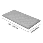 Tapis Tatami Japonais VEVOR, Matelas Tatami Japonais Pliable Taille Double, Matelas Futon avec Sac de Rangement, Tapis de Sol 9 Couches, 80 x 39 x 3,5 po, Gris