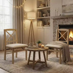 FurnitureR Folding Dining Chairs Set of 2 with Upholstered Seat, Foldable Chairs for Kitchen, Dining Room, Small Space, Space Saving Accent Chairs