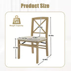 FurnitureR Lot de 2 chaises pliantes de salle à manger avec assise rembourrée, chaises pliantes pour cuisine, salle à manger, petit espace, chaises d'appoint peu encombrantes
