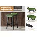 Ensemble de tabourets de bar, tabourets de bar hauteur comptoir, chaises de bar rembourrées avec dossier bas, repose-pieds, tabourets de bar modernes industriels avec coussin en cuir PU