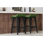 Ensemble de tabourets de bar, tabourets de bar hauteur comptoir, chaises de bar rembourrées avec dossier bas, repose-pieds, tabourets de bar modernes industriels avec coussin en cuir PU