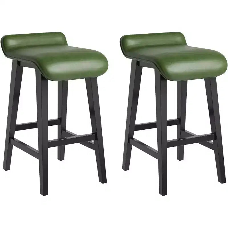 Ensemble de tabourets de bar, tabourets de bar hauteur comptoir, chaises de bar rembourrées avec dossier bas, repose-pieds, tabourets de bar modernes industriels avec coussin en cuir PU