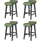 Ensemble de tabourets de bar, tabourets de bar hauteur comptoir, chaises de bar rembourrées avec dossier bas, repose-pieds, tabourets de bar modernes industriels avec coussin en cuir PU