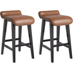 Ensemble de tabourets de bar, tabourets de bar hauteur comptoir, chaises de bar rembourrées avec dossier bas, repose-pieds, tabourets de bar modernes industriels avec coussin en cuir PU