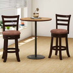 Costway Lot de 2/4 tabourets de bar pivotants de 66 cm avec dossier, siège en similicuir pour pub
