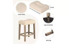 Ensemble de table de bar 4 pièces FurnitureR avec 3 tabourets rembourrés, ensemble de salle à manger hauteur comptoir avec chargement USB, bar de cuisine peu encombrant pour petits espaces