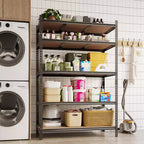 5 Tier Heavy Duty Storage Shelves, Adjustable Metal Garage Shelving Unit, 72'' H, 2200 lbs Capacity